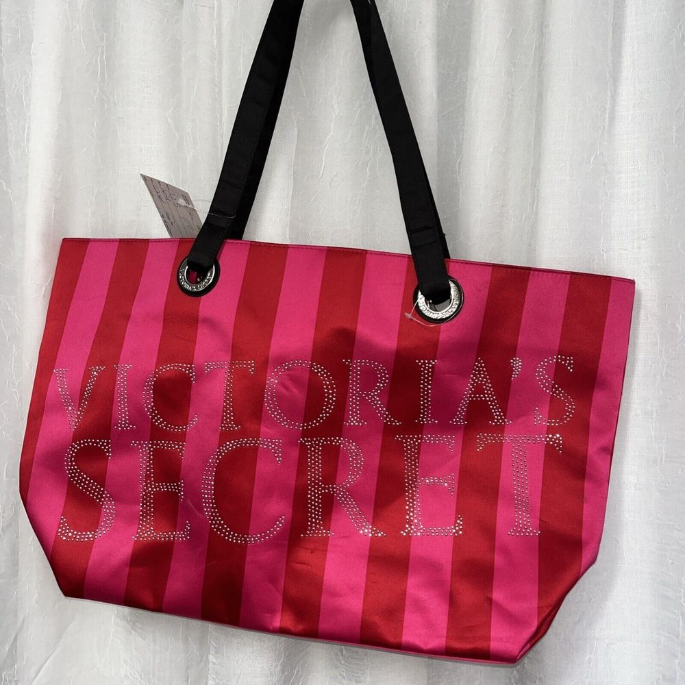 Victoria's Secret Large Pink w/ Sequins Travel Bag Tote